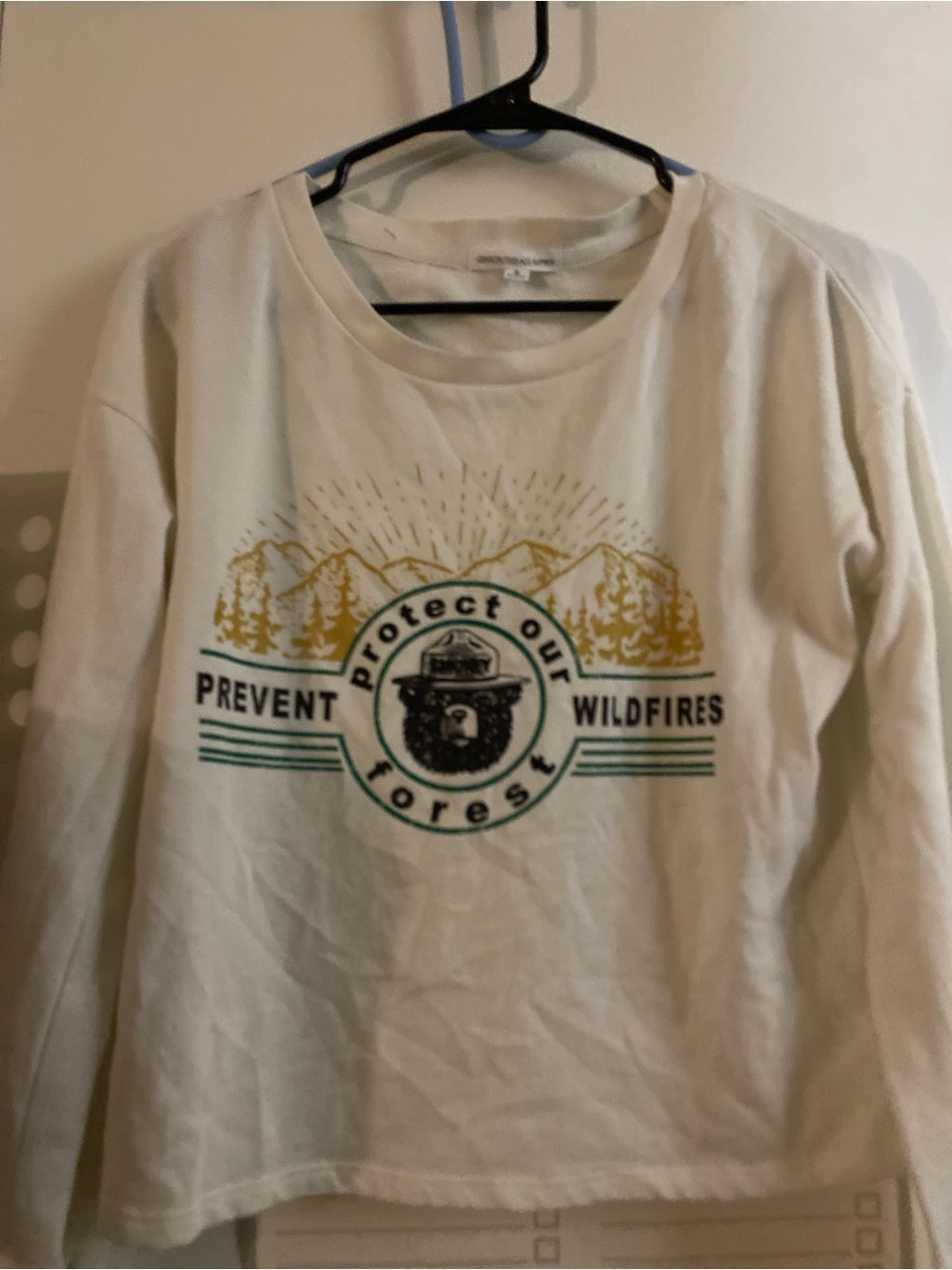 Vintage smoky bear women’s top cropped